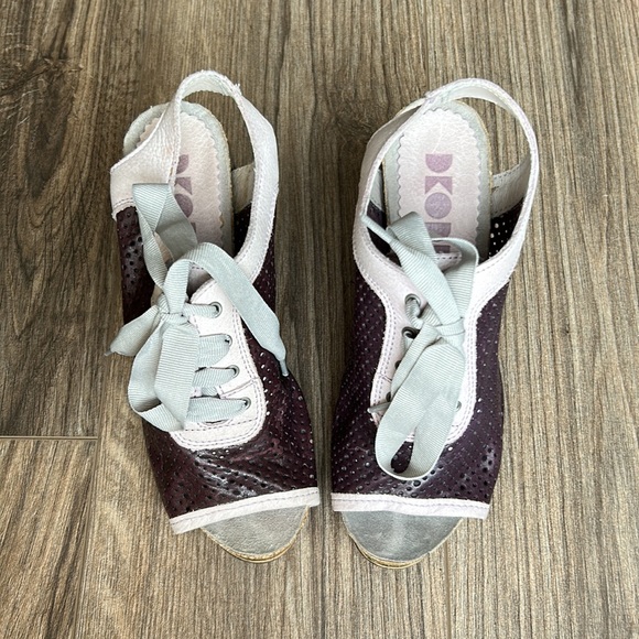 DKODE Purple Leather Peep Toe Heels | 36 - Picture 8 of 10